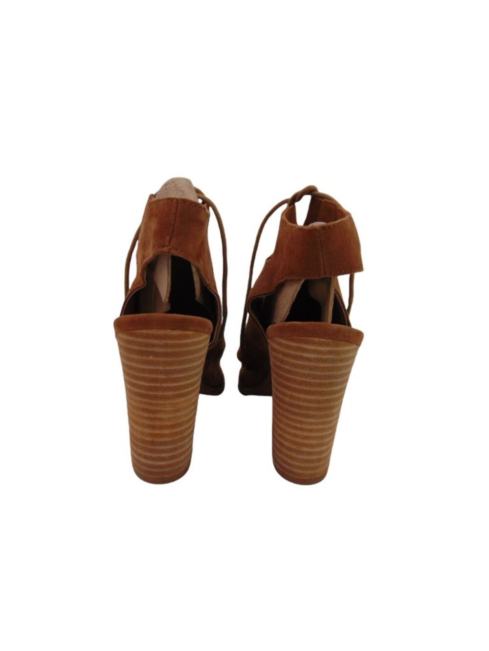 Diba True Tren Dee Brown Suede Lace Up Heels Size 10 Gladiator Shoes Lace Up - Picture 4 of 11